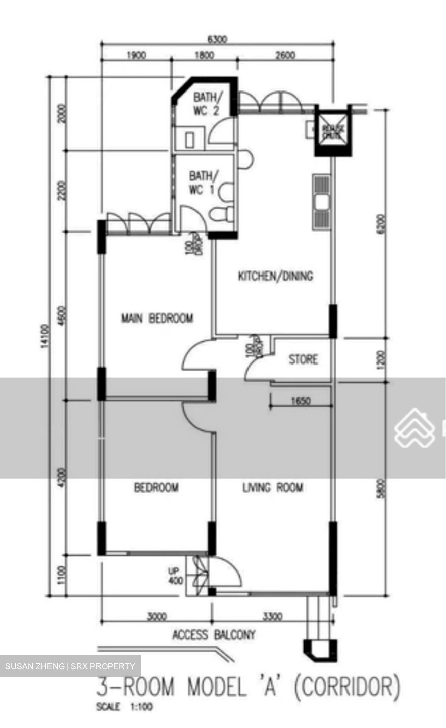 Blk 301 Hong Kah East Garden (Jurong East), HDB 3 Rooms #499254851